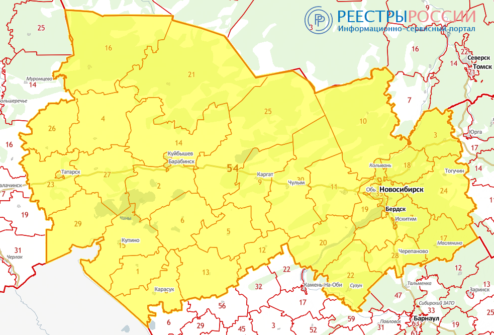 Публичная кадастровая карта Новосибирской области