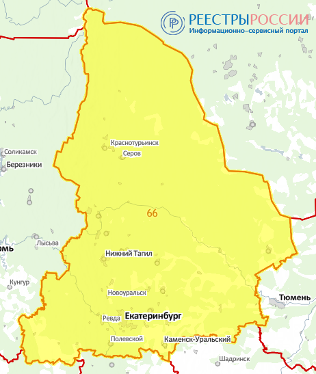 Публичная кадастровая карта Свердловской области